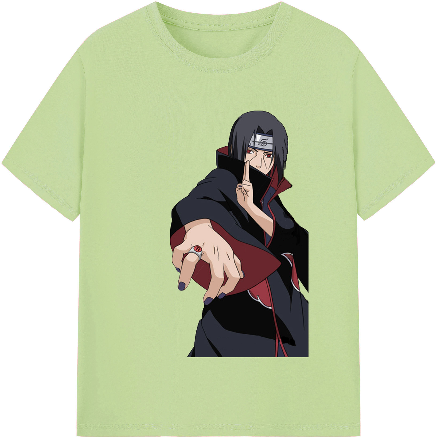 （画像用） NARUTO -ナルト- うちは イタチ Uchiha Itachi 綿100％半袖Tシャツ（フロントプリント）